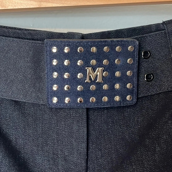 Missoni Italy Orange Label Vintage Y2K Studded Buckle Belted Tapered Jeans Sz 44 - Picture 3 of 7